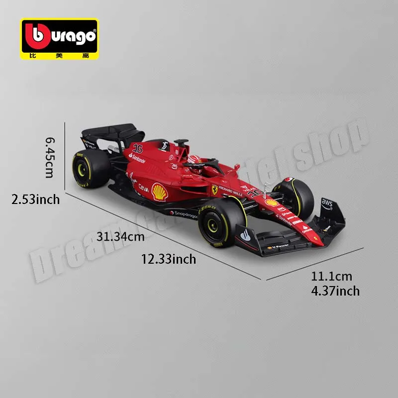 Bburago 1:18 Formula Car 2023 Ferrari F1 SF23 Charles Leclerc #16,Carlos Sainz#55 Die-cast Alloy Cars Model Toy Collectible Gift