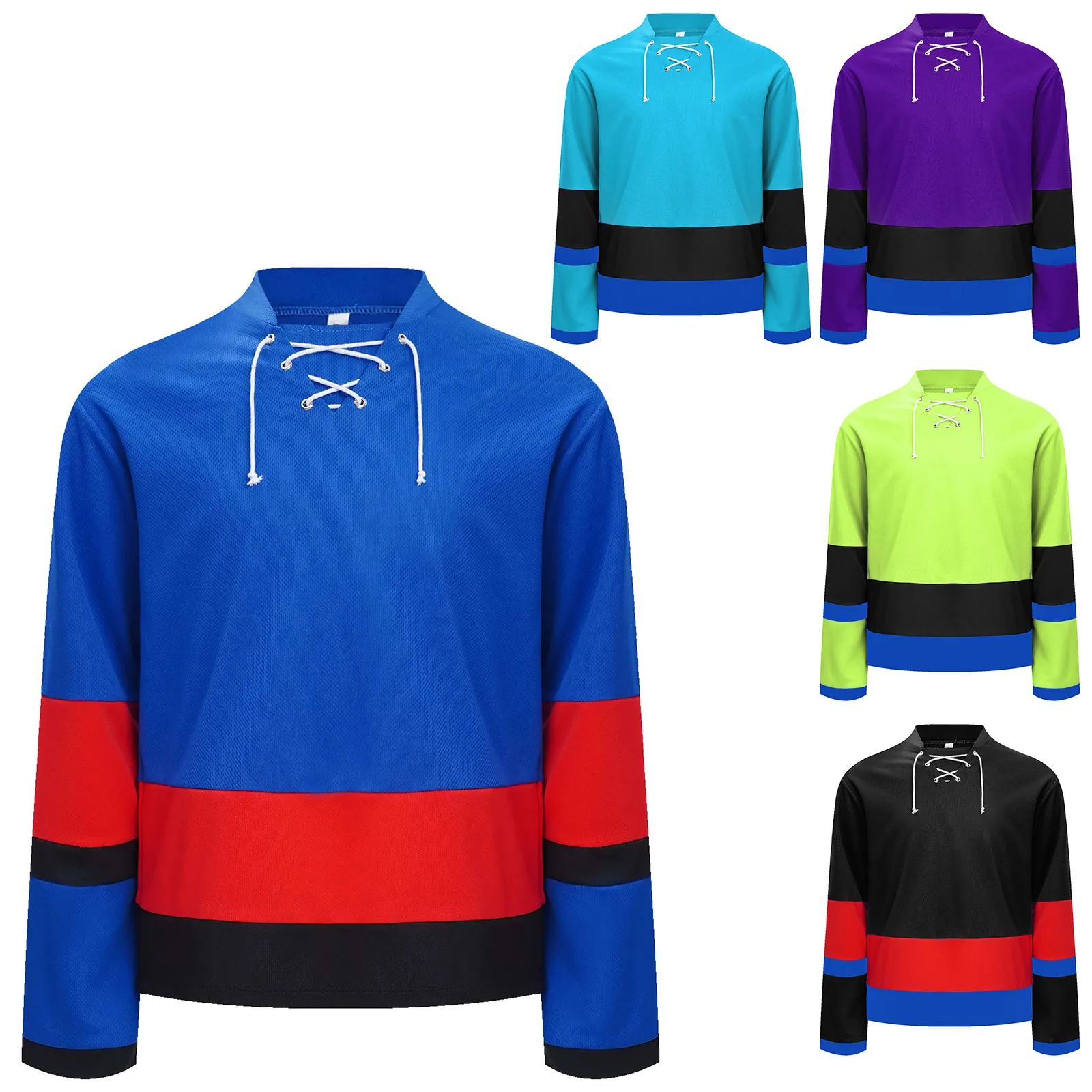 Kinder Jungen Hockey Team Übungstrikot Eishockeytrikot Übung Outdoor Athletisch Laufen Wettbewerb T-Shirt Kleidung Sportbekleidung