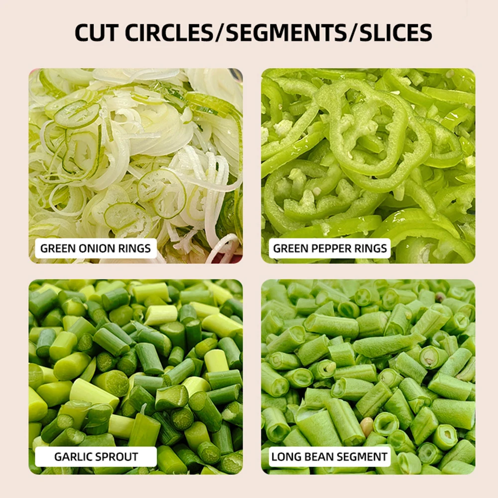 Commercial Green Onion Chopped Machine Lotus Root Slicer Electric Garlic Sprouts Cutting Machine Vegetable Cutter