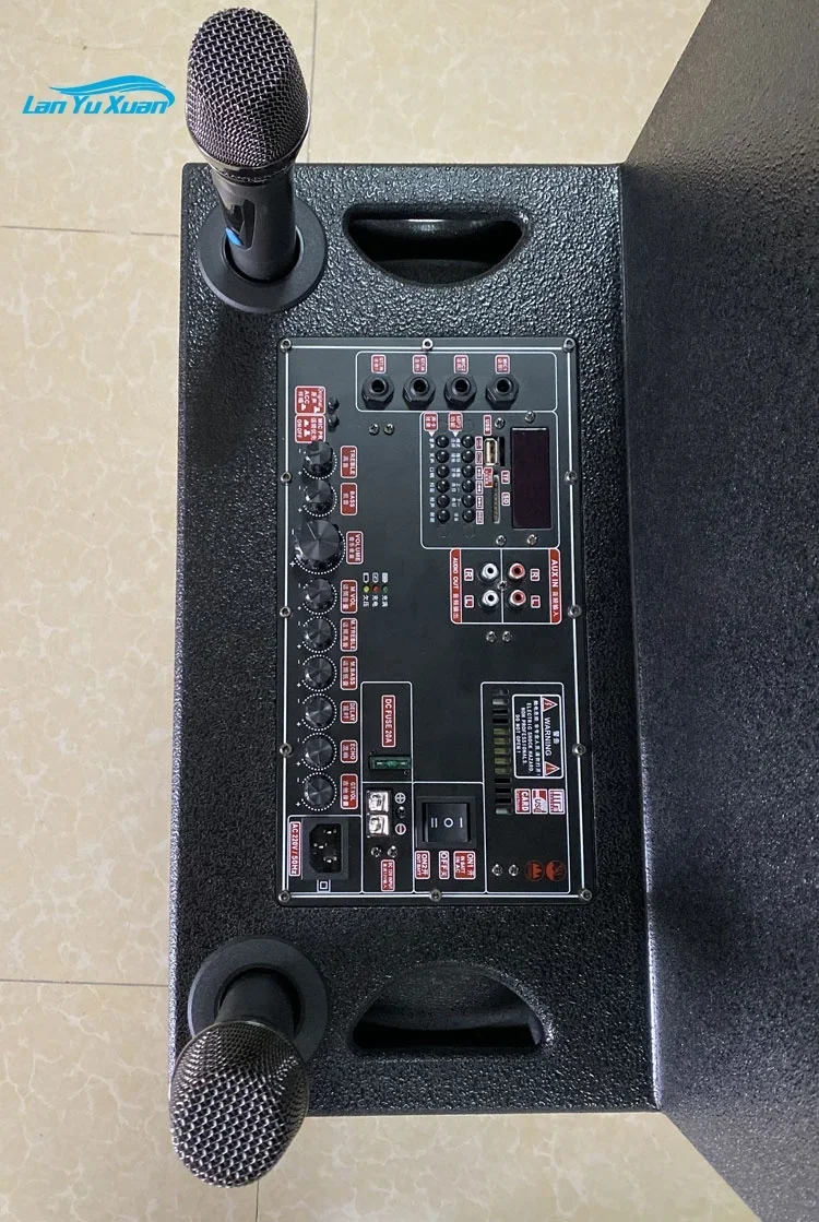 Good Sound 400W 18 Inch  Active Speaker Rechargeable 12V/20A Battery Party Speaker Karaoke Line Array System With Wireless MIC