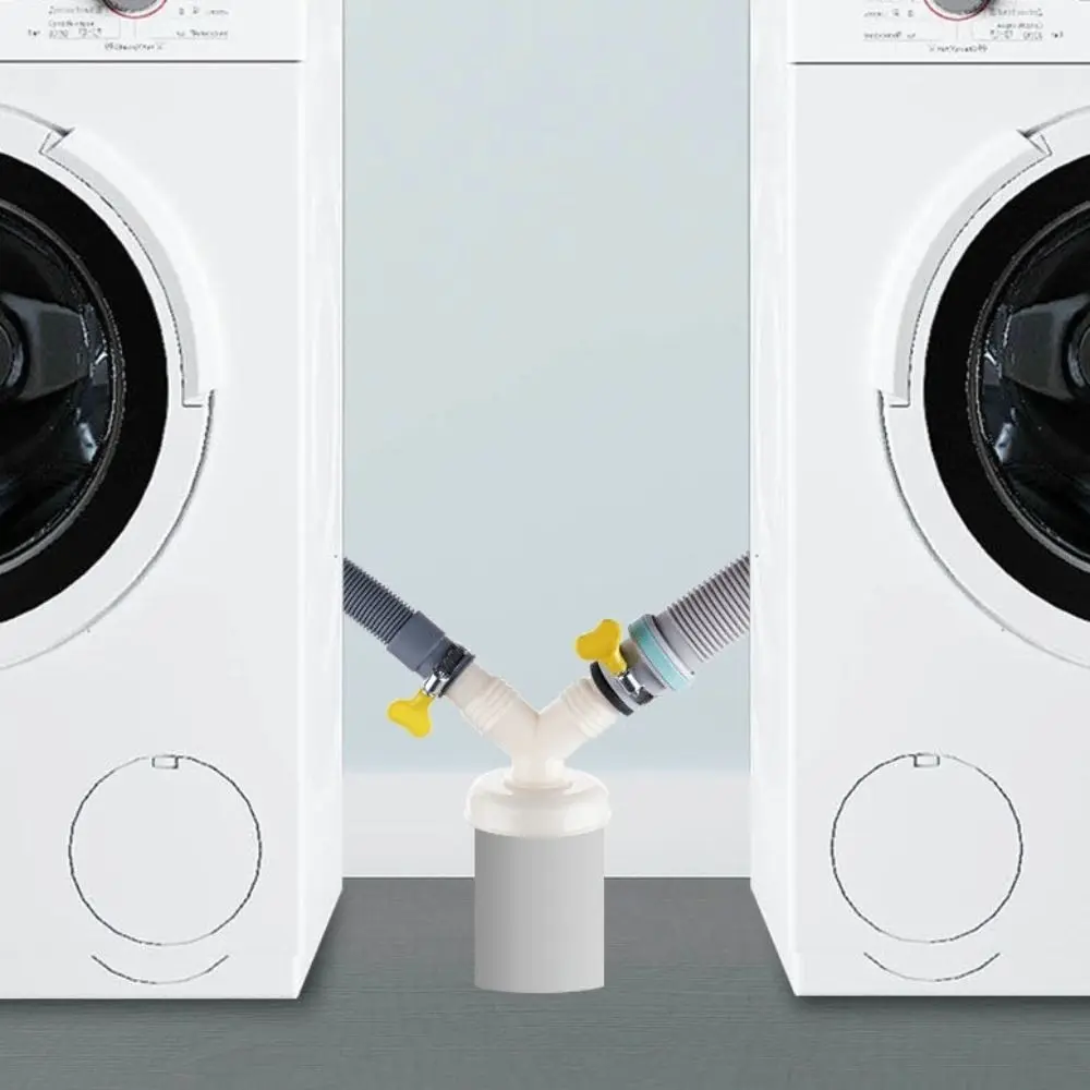 Dual-Interface Washing Machine Drain Tee Anti-Return Dual-Purpose Floor Drain Joint Two-In-One Pipe Connector Drain Pipe Tee