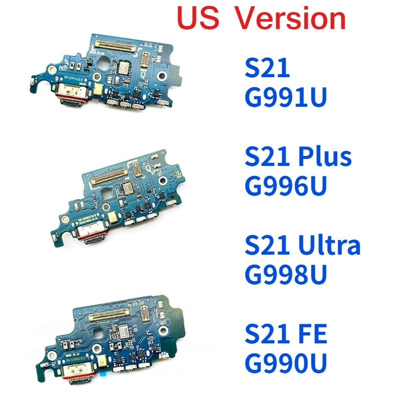 1pc US version USB Charging Port Flex Cable for Samsung S21 Plus FE Ultra G991U G990U G996U G998U Charger Dock Connector Board