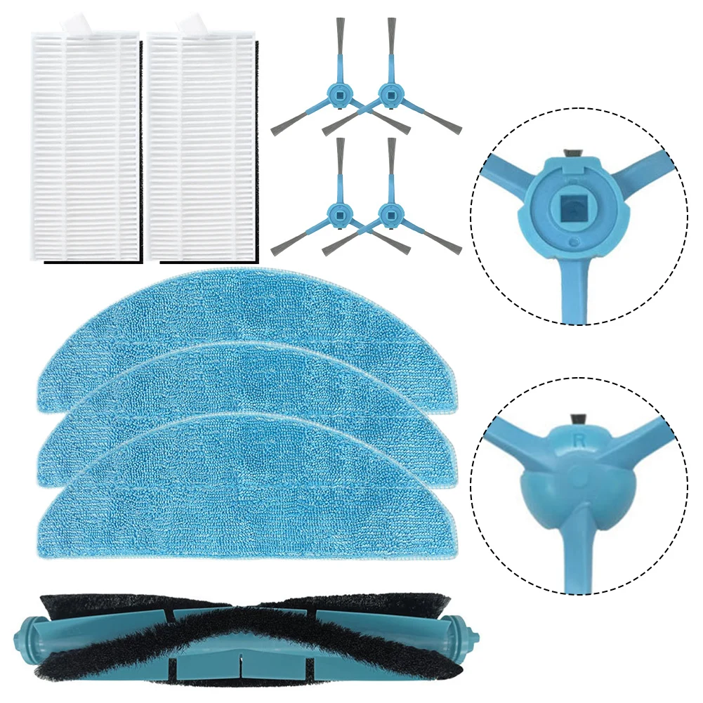 

For Conga 7490 Immortal Home For Mop Main Side Brush Filter Mop Cloth Kit Roller Side Brush Accessories Spare Parts Kit