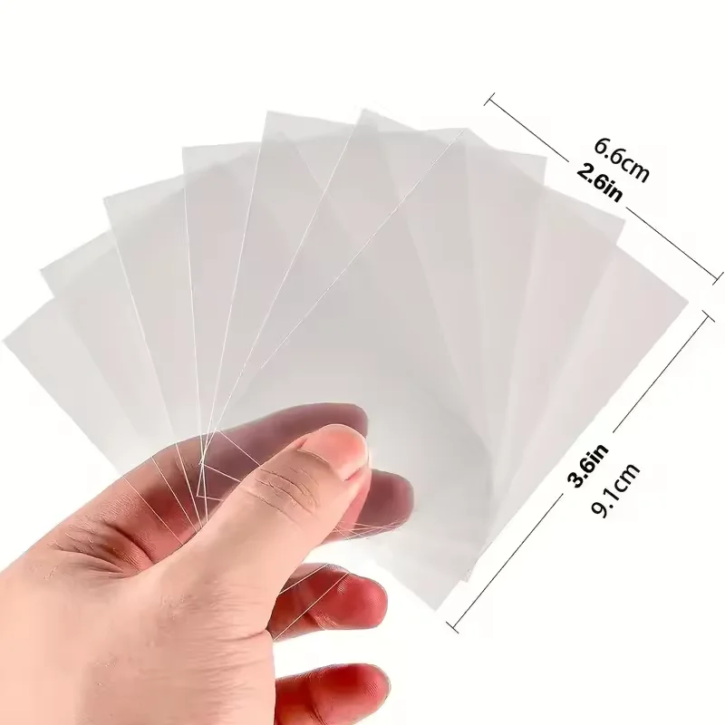 100/300Pcs Soft Transparent Card Sleeves Premium Clear Plastic Sleeves Playing Games Collectible Card Protector Cards Sleeves