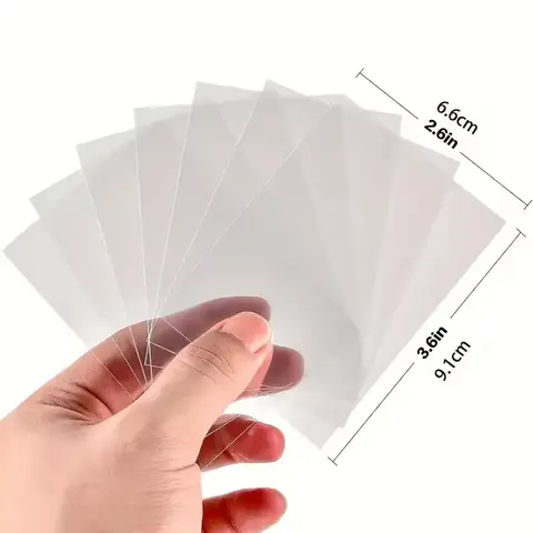 100/300Pcs Soft Transparent Card Sleeves Premium Clear Plastic Sleeves Playing Games Collectible Card Protector Cards Sleeves