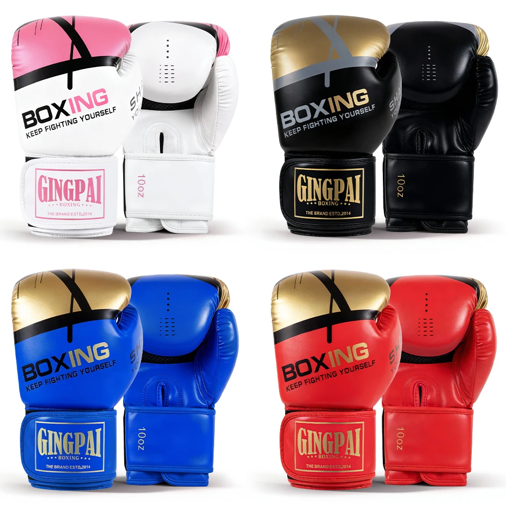 

Боксерские перчатки для взрослых, дышащие боевые перчатки из искусственной кожи, детские боксерские тренировочные перчатки для тайского бокса для спортзала в помещении и на открытом воздухе
