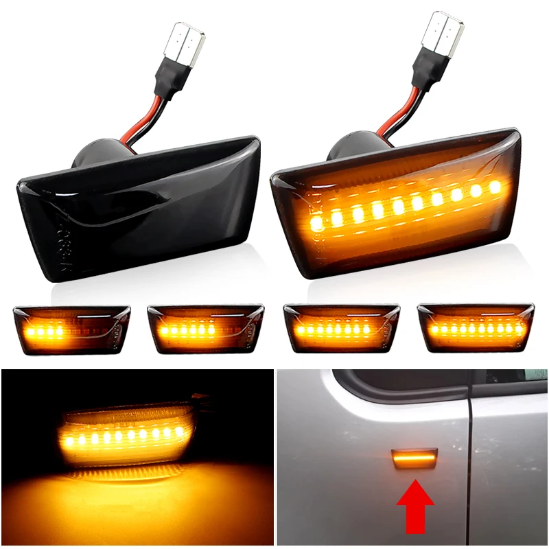 LED Turn Signal Light Dynamic Flowing Side Fender Marker For Cadillac BLS CTS Chevrolet Cruze Aveo T300 Zafira Buick Opel