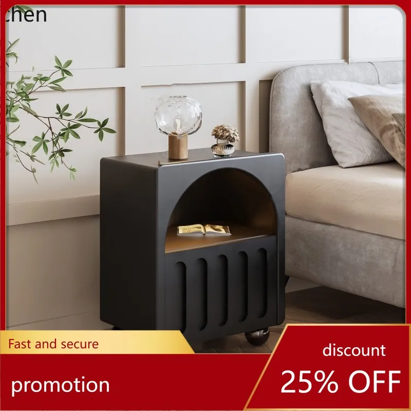LXC Lacquered Bedside Table Solid Wood Two-Drawer Cabinet Bedroom Bedside Internet Celebrity Storage Cabinet Complete Set