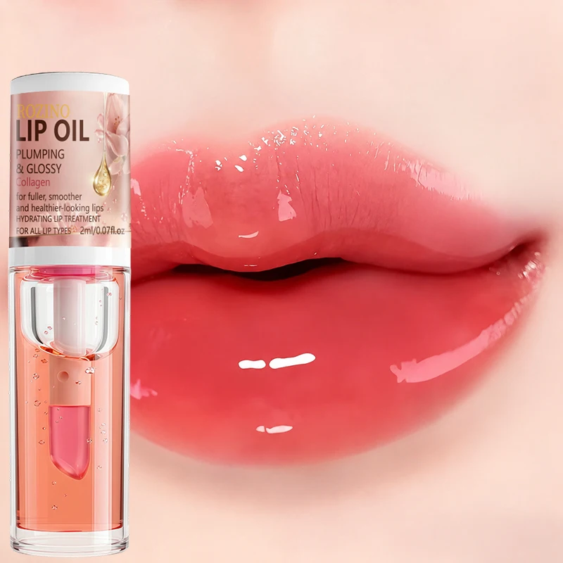 1Pcs/2Pcs/3Pcs Collagen Plumping and Moisturizing High-Gloss Lip Oil, Provides Natural Hydration and a Premium Shine, Does Not Dry Out the Lips, Long-Lasting Moisturizing, Can Be Used as a Base Lip Balm, High-Gloss Lip Balm, Sexy Glossy Lips - Enhances Lip Volume and Elasticity - Instantly Hydrates and Softens Lips, Suitable for Both Men and Women
