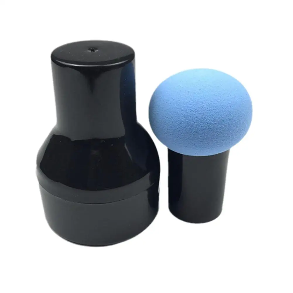 Pennello per polvere a testa tonda con manico a fungo-spugna per strumenti cosmetici, correttore per fondotinta liscio Dry & Wet Beauty Puff J1E2