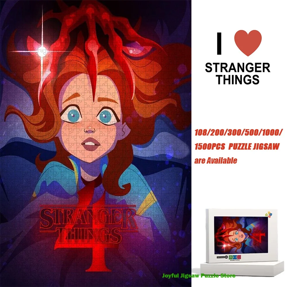 

Stranger Things Jigsaw Puzzle 108/200/300/500/1000/1500Pc Decompression Toy Educational Game Gift Perfect Gifts Home Decoration