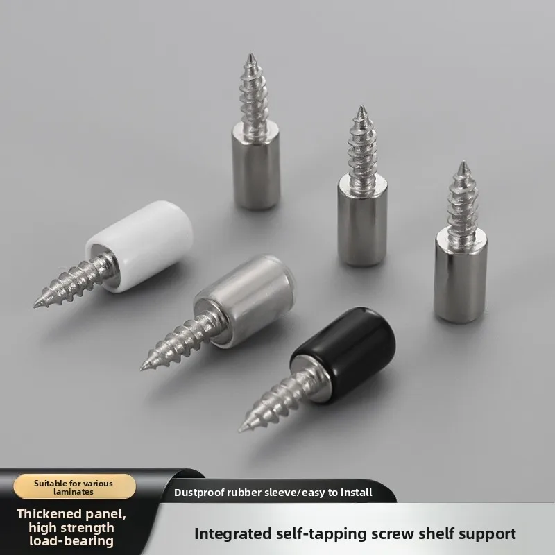 Integrated Self-tapping Screw Support No-drill Bracket Hardware Cabinet Partition Shelf Rack Fixing