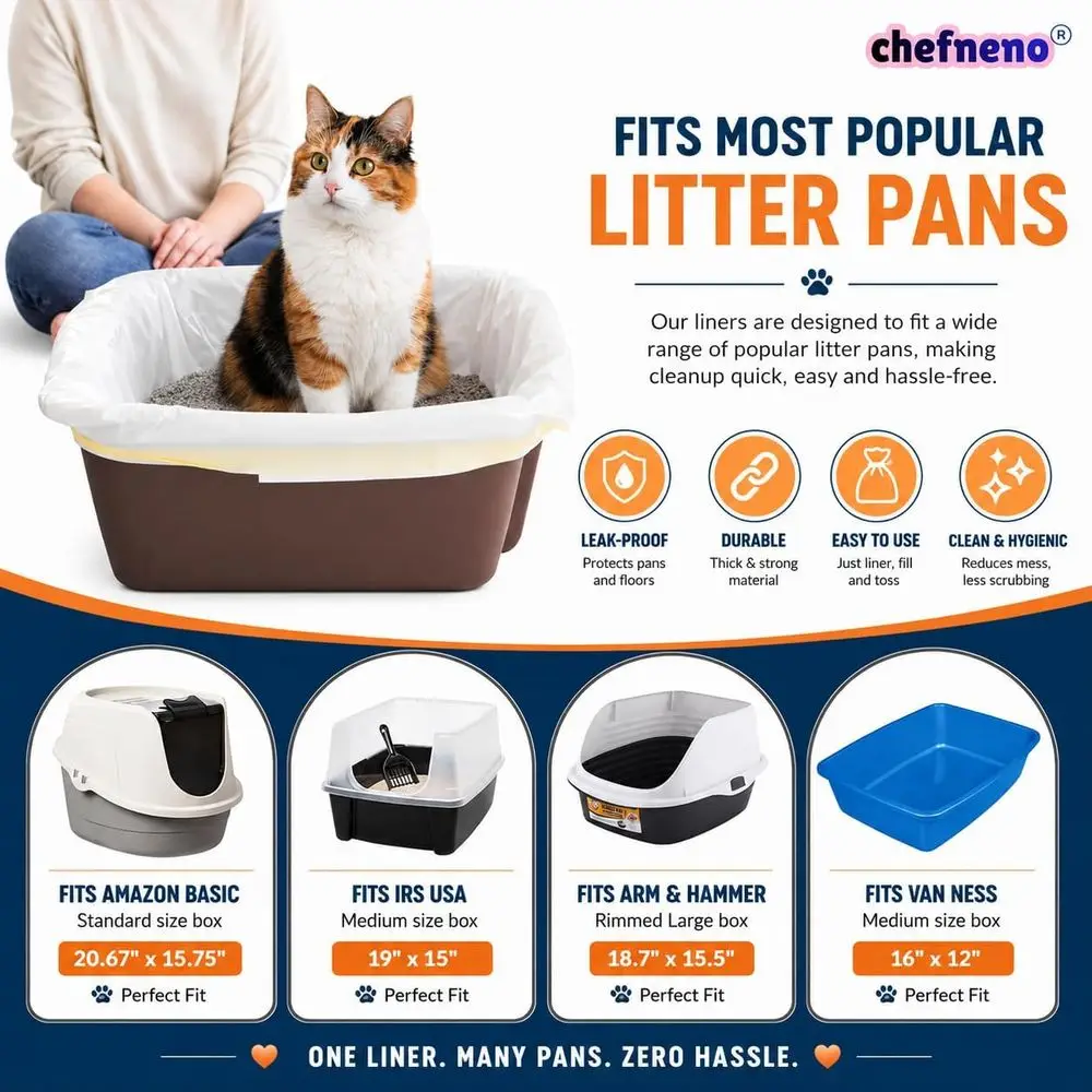 Cat Litter Box Liners XL (30 Bags) 39 x 17 Super Jumbo Scratch Resistant Extra Heavy 2 Mil Disposable Litter Box Liner Bags (30 view 3