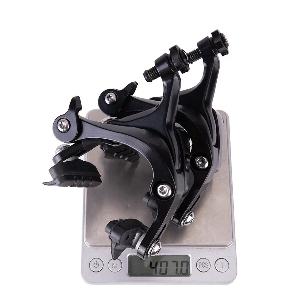 1Pair Road Bike Side Pull Brake Caliper C Brake Shoes Aluminum Alloy Dual-Pivot Clamp Quick Stop Cycling Replacement