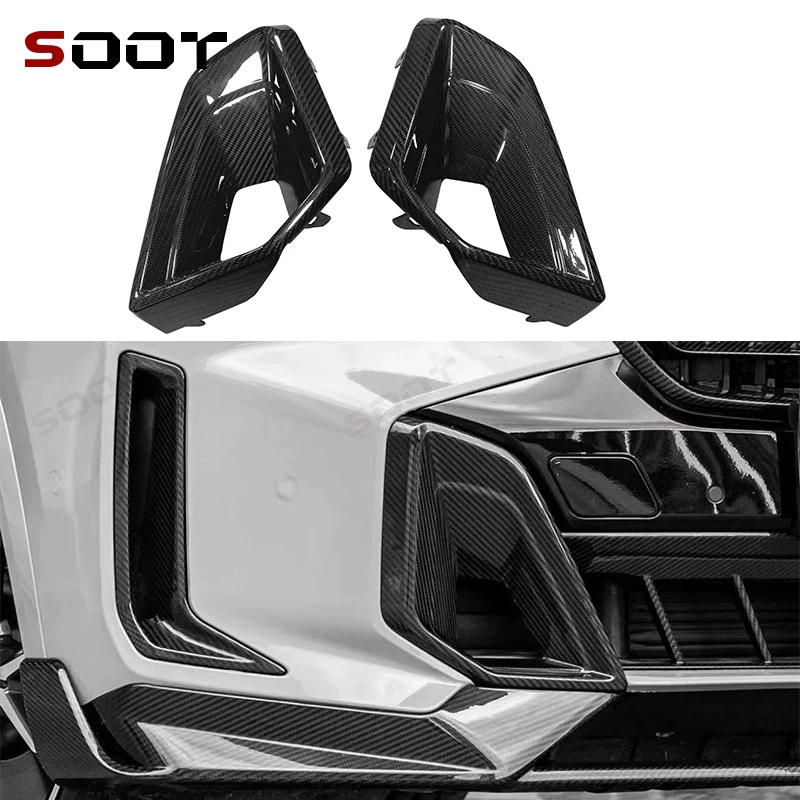 

For BMW X5 G05 G18 LCI 2023+ Carbon Fiber tuyere Car Front Bumper Air Intake Vent Trims auto parts Car Auto Parts