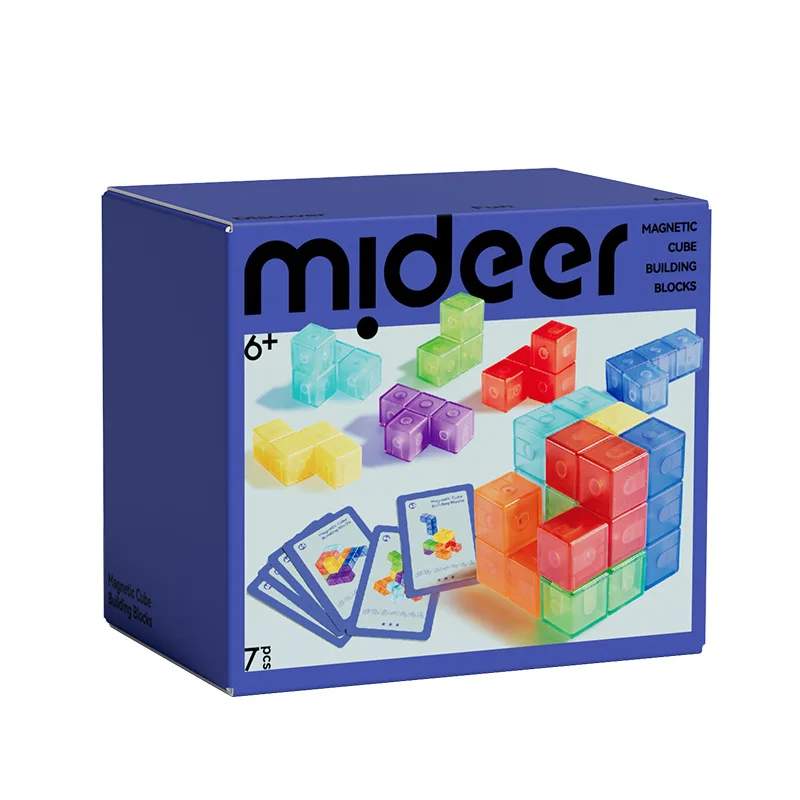 Mideer – Cube magnétique, blocs de construction à Variations géométriques colorées, jouets éducatifs pour enfants de 6 ans et plus