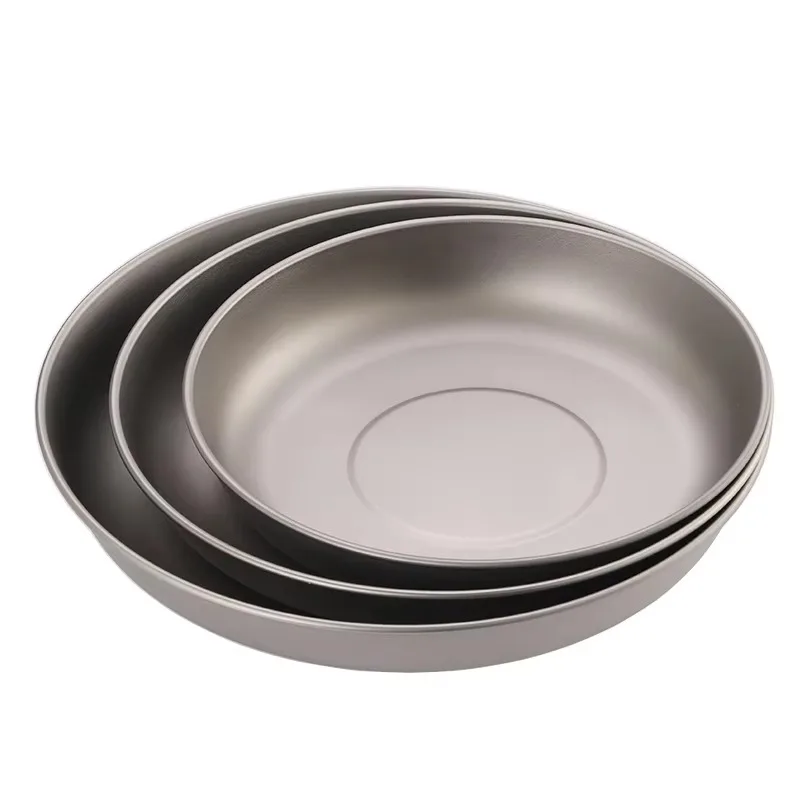 

Camping titanium frying pan outdoor camping picnic portable pan equipment