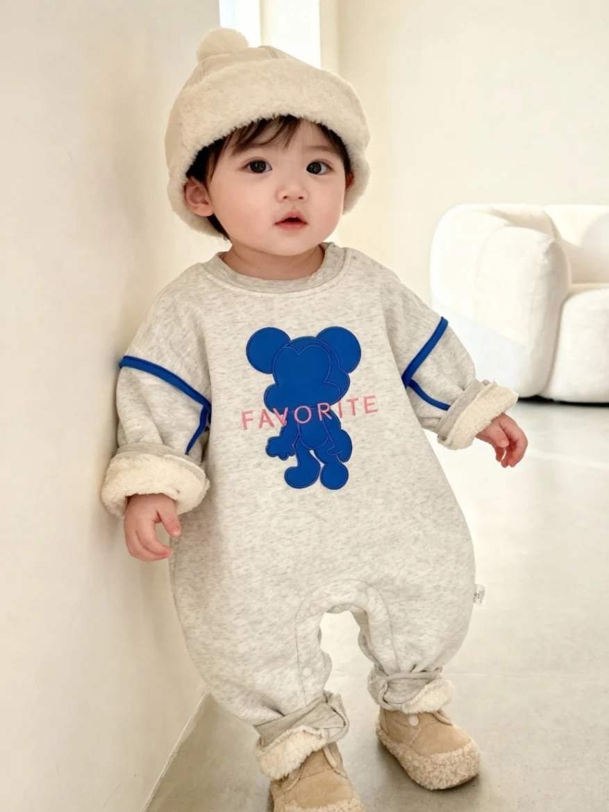 

Модный детский костюм с флисовой подкладкой и принтом, стильный, с буквенным узором, из хлопка, с длинным рукавом и круглым вырезом