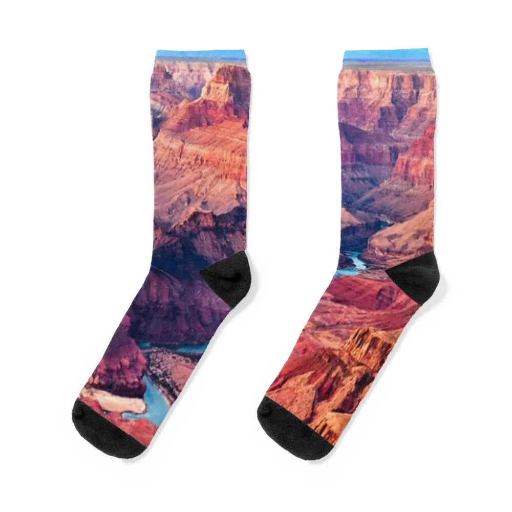 

View of the Grand Canyon and Colorado River Socks crazy Thermal man winter custom gym Man Socks Women's