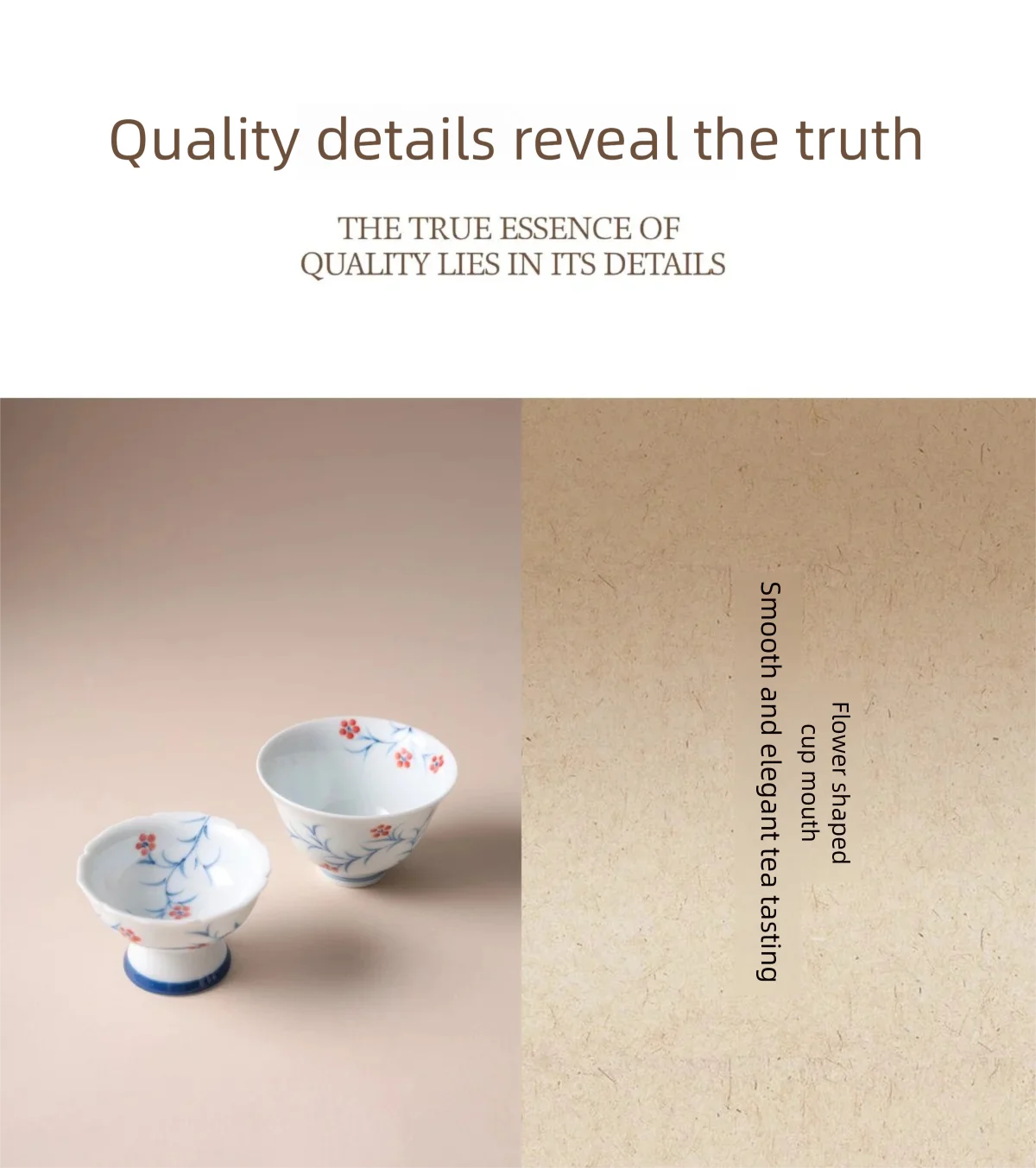 Hand-painted Magnolia Porcelain Cup, New Chinese Style Tea Ware, Home Use Elegant Tea Set, Home Decor Ornament