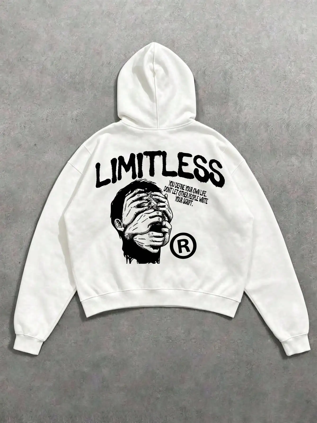 Hoodies Premium Pullover Regular Fit Streetwear Men's Designer Graphic Hoodies Vintage Limitless Surreal Hands Y2K Cyber Grunge Sweatshirt