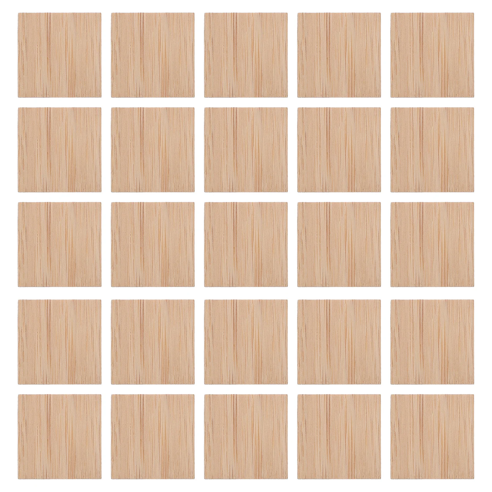 

25Pcs Bamboo Slices DIY Blank Square Pieces Smooth Surface Unfinished Bamboo Crafts for Painting Writing Hanging Tags Birthday
