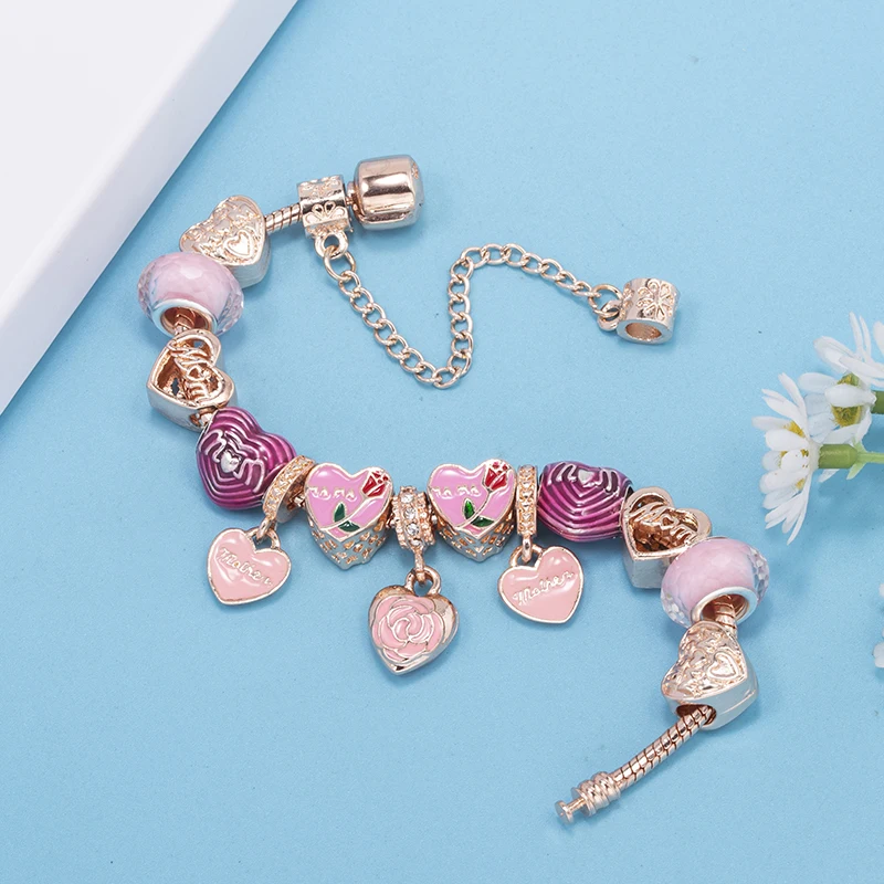 TOGORY Luxury Original Silver Color Snake Chain Charm Bracelet Bangle for Women Authentic Brand Bracelets Jewelry Pulseira Gift