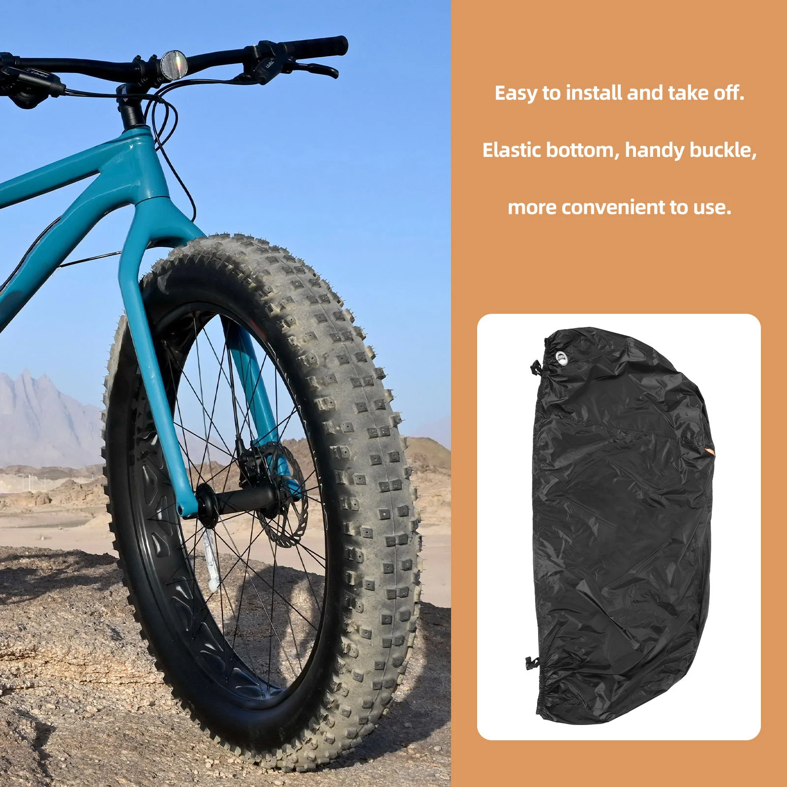 1 قطعة دراجة غطاء مقاوم للماء أكسفورد القماش الغبار المطر حماية الدراجة حامي مع ثقوب قفل مرونة أسفل المحمولة