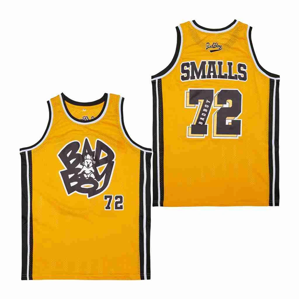 Men Basketball Jerseys Bad Boy 72 Smalls Jersey Sewing Embroidery Outdoor Sports High Quality White Black Yellow Camo 2023 New