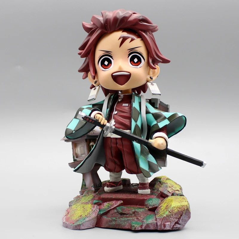 

Demon Slayer Anime Figures Tanjiro Q Version Model Dolls Tabletop Decoration Kimetsu No Yaiba Children Toys Room Decoration