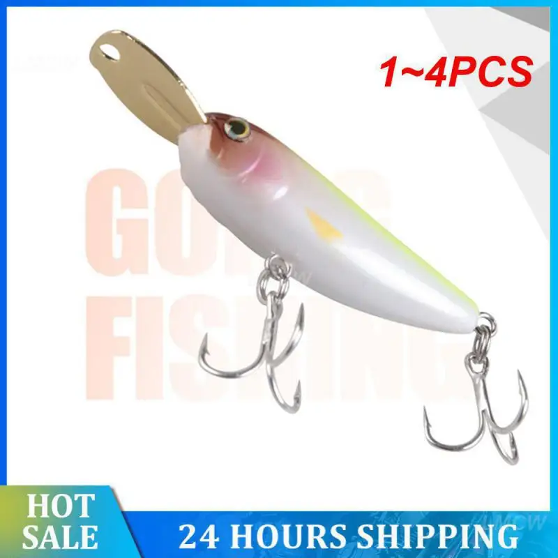 

1~4PCS Fake Bait Goods For Fishing Fishing Lures Fishing Accessories Fishing Lures With Hook Long-cast Mino