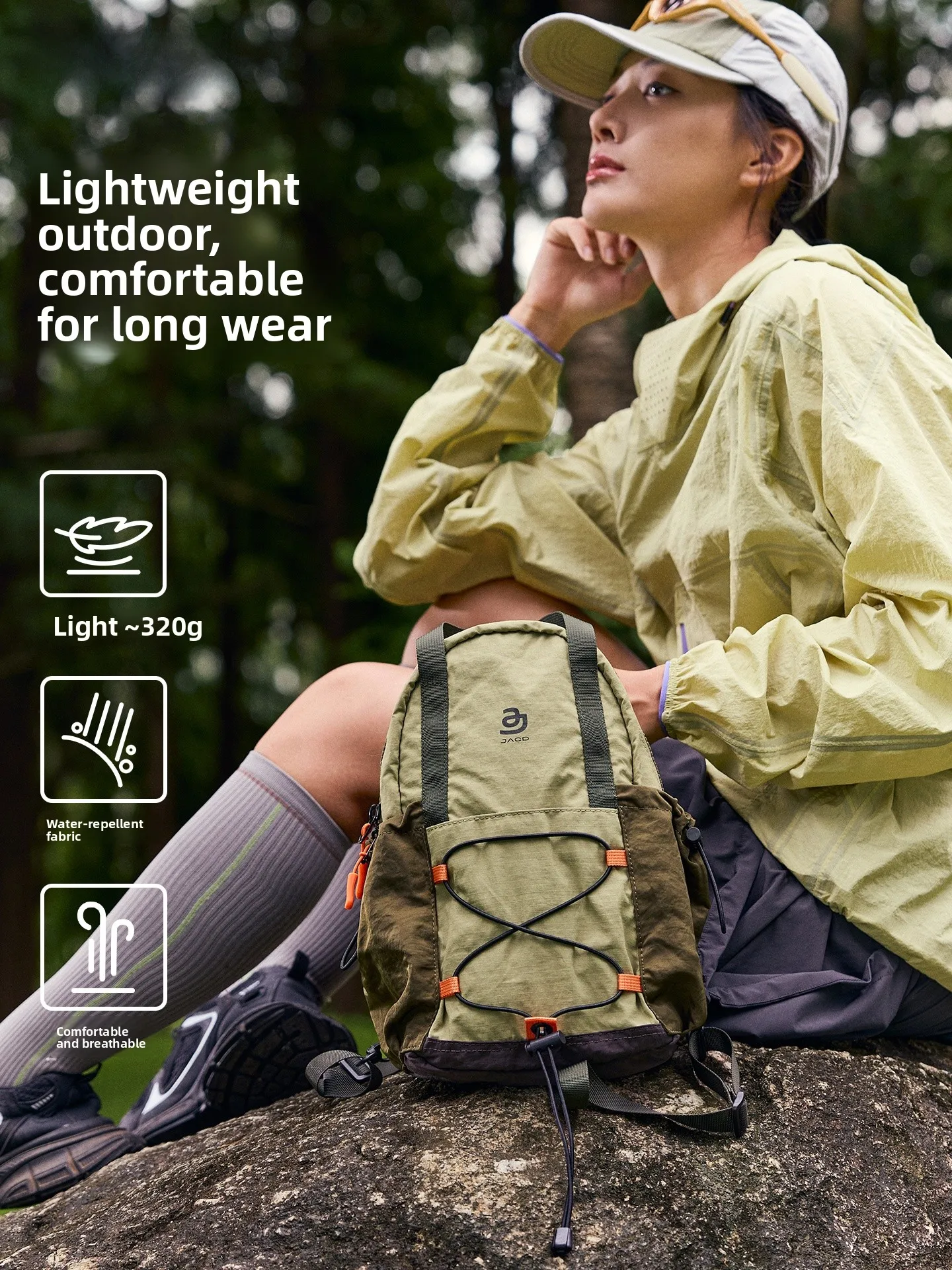 

NEAK Women's Lightweight Breathable Hiking Backpack Casual Simple Style Travel Backpack Bookbag Outdoor Sports Bag