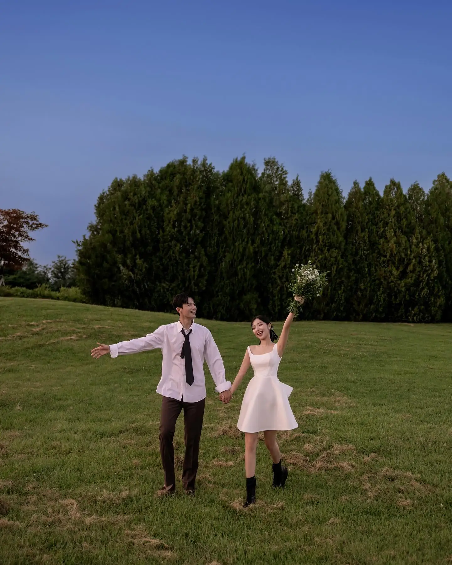 OLOEY-Robe de Mariée Courte A-ligne Simple, Bretelles Larges, Noeud dans le Dos, Mini Patients de Pays, Quelle que soit la Robe de Soirée Personnalisée, Séance Photo, Corée