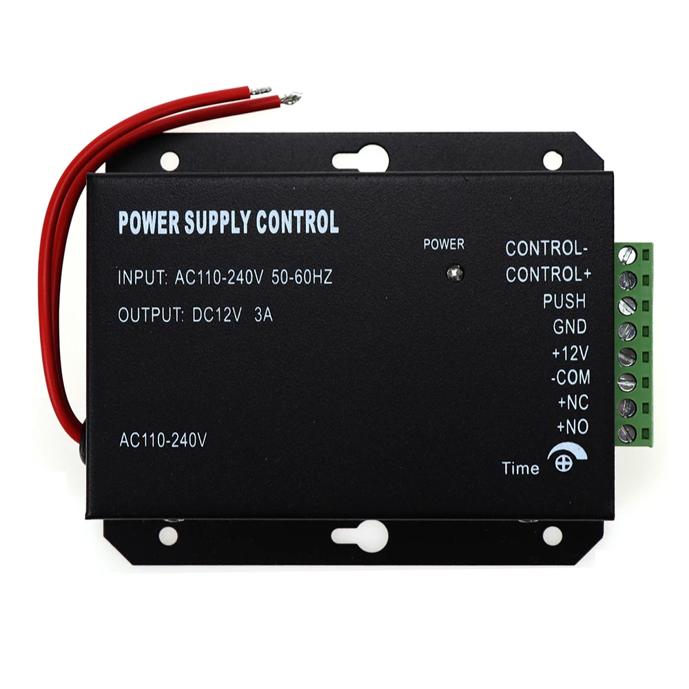 Imagem -02 - Porta Acesso Sistema de Controle Interruptor com Controle Remoto Fechadura Elétrica Rfid Impressão Digital Fonte de Alimentação 3a dc 12v