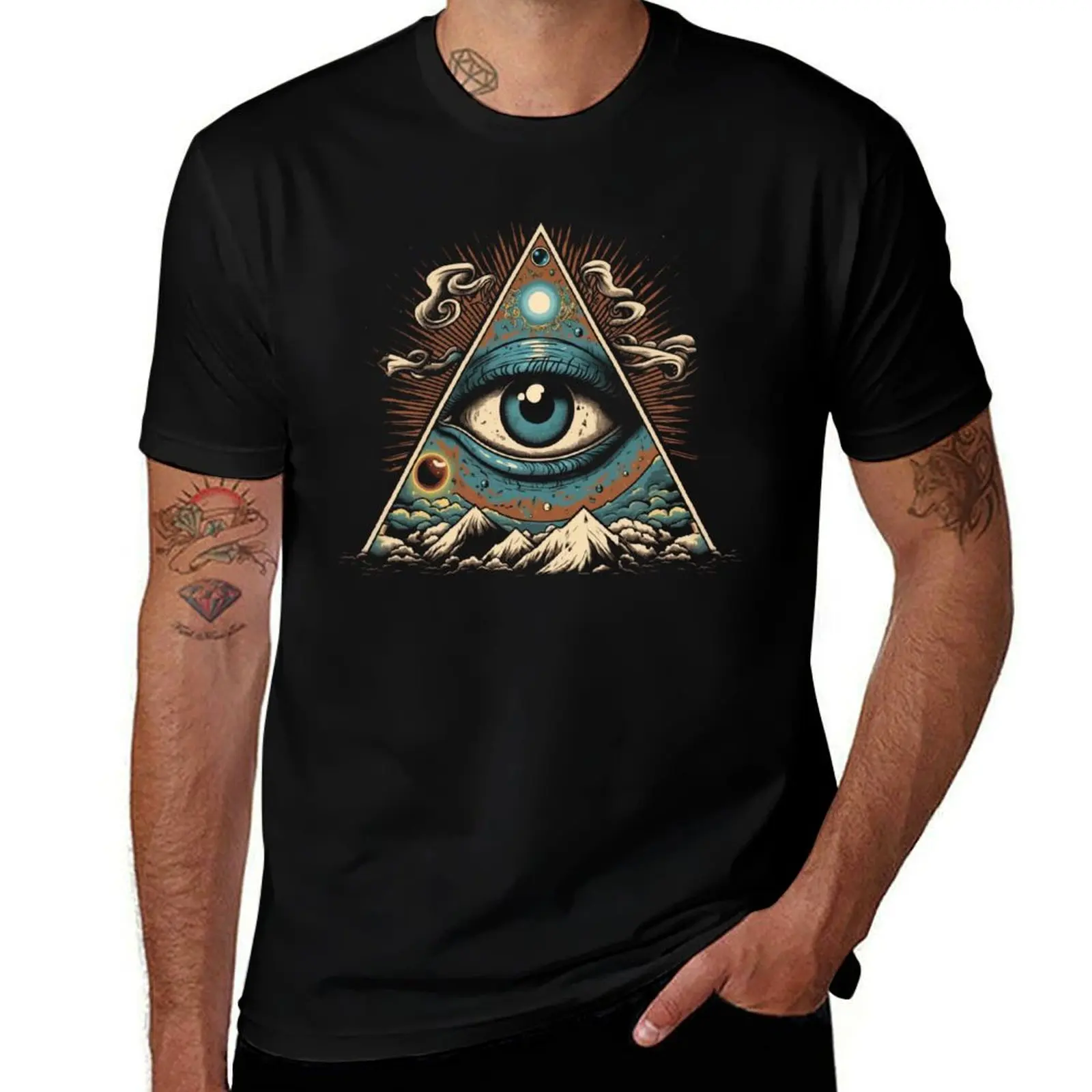 

All Seeing Eye T-Shirt funny gifts heavyweights customizeds tee shirts for men