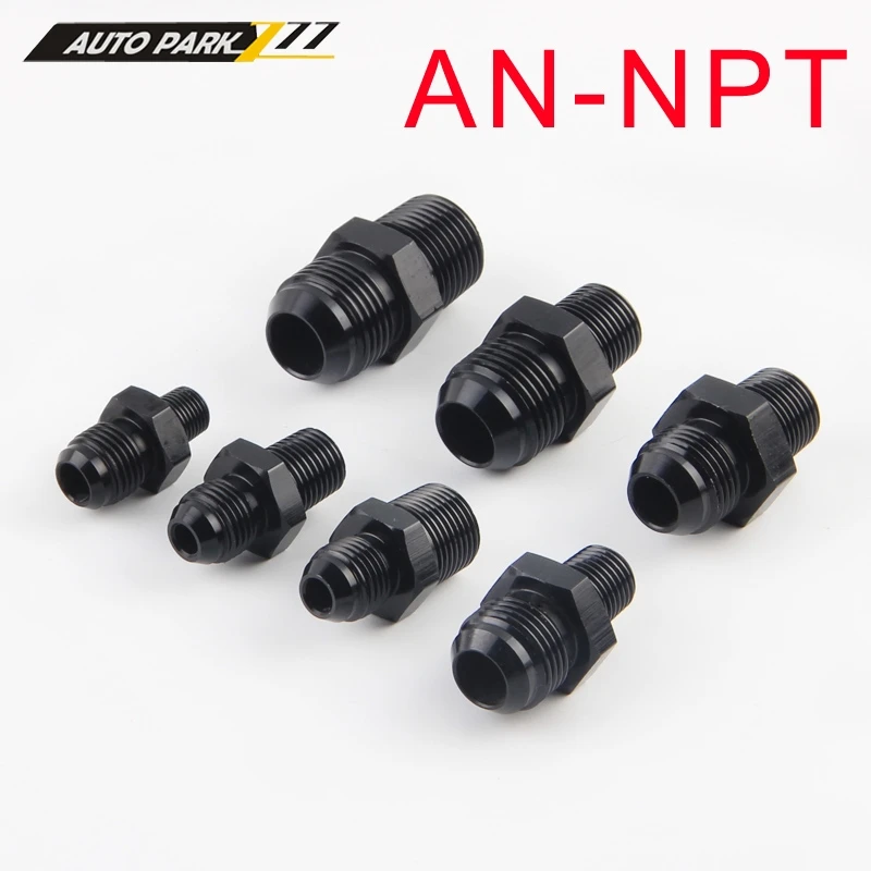 AN4 6 8 10 1/2NPT 1/4 NPT 1/8 NPT 3/8NPT Straight Adapter Flare Fitting auto hose fitting Male Oil cooler fitting