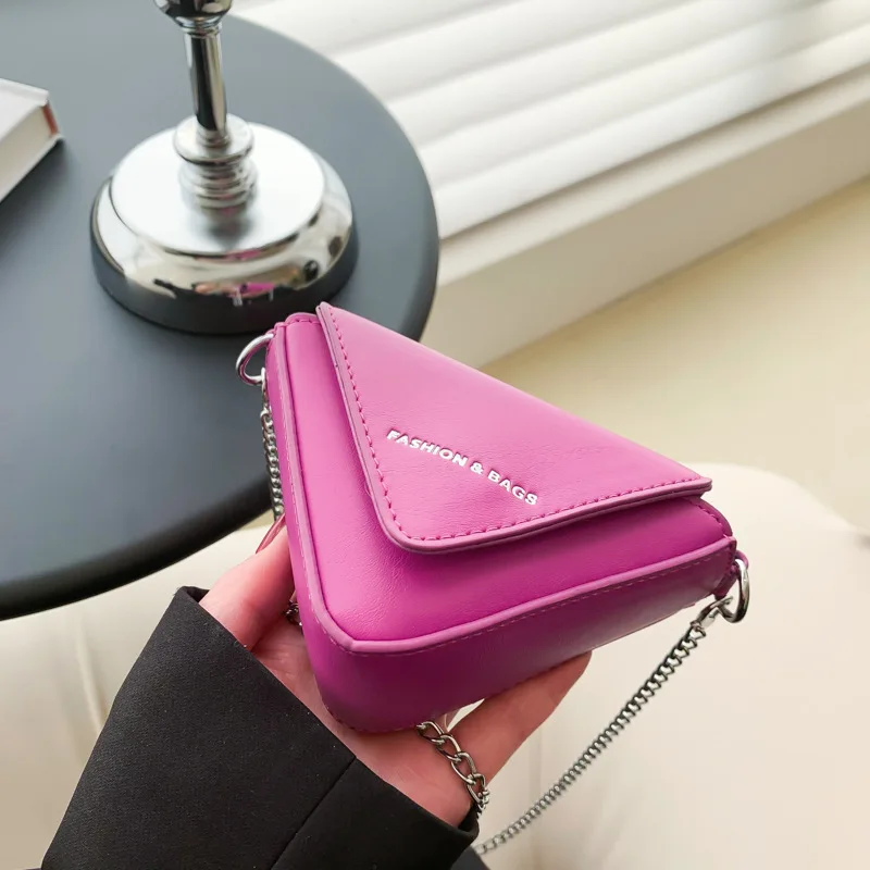 Fashions Mini Crossbody Bag For Women Designer Triangle Purses And Handbags Female Small Chain  Shoulder Bags Party Clutch Bag