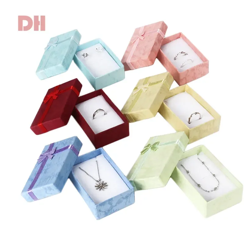 Ring Box Necklace Box Paper Trinket Box Necklace Organizer Earring Storage Box Small Accessories Container 1pc 5x8cm