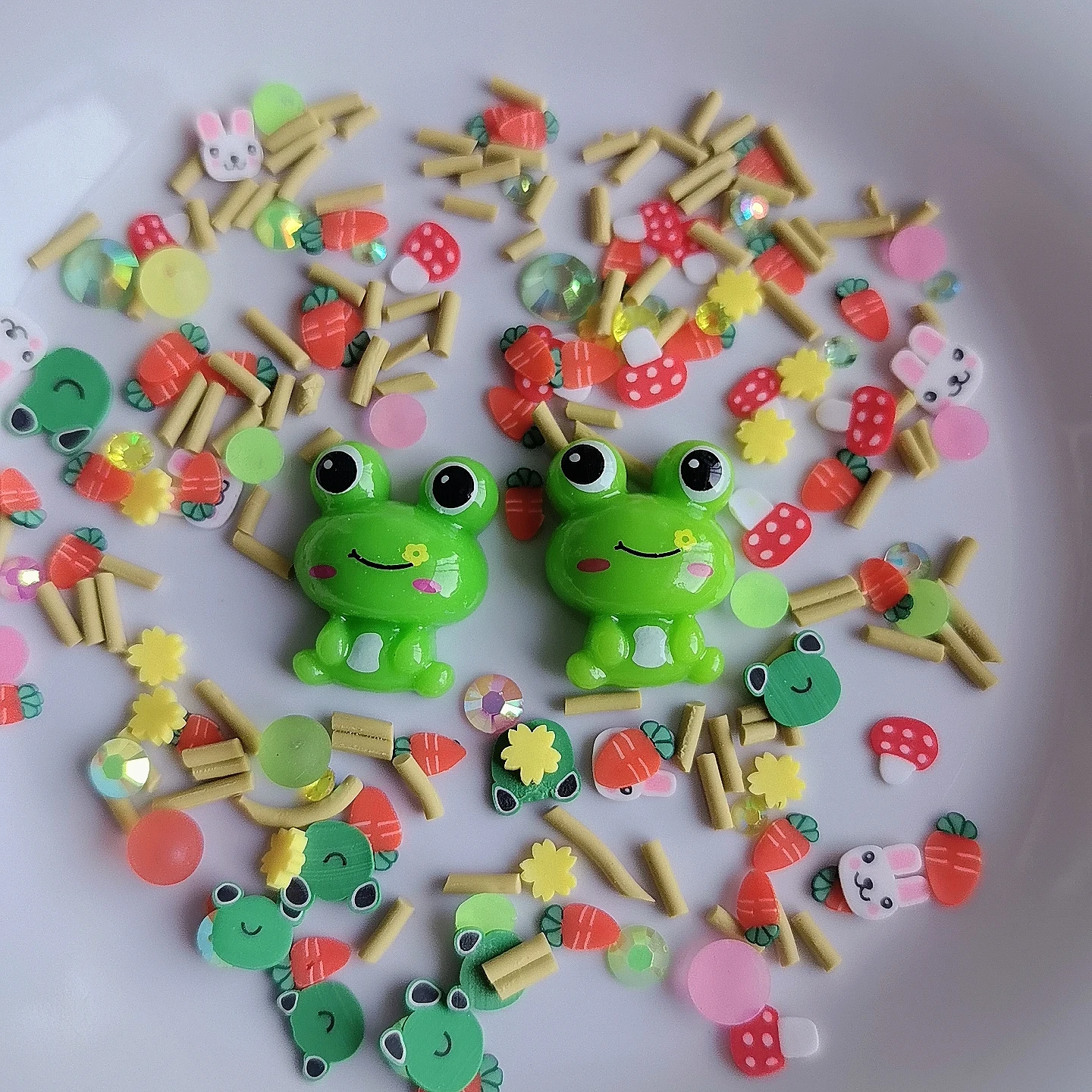 Small Pouch Mixed Rabbit Mushroom Polymer Clay Slices Mixed Candy Sprinkles Supplies Slime Crafts Filling