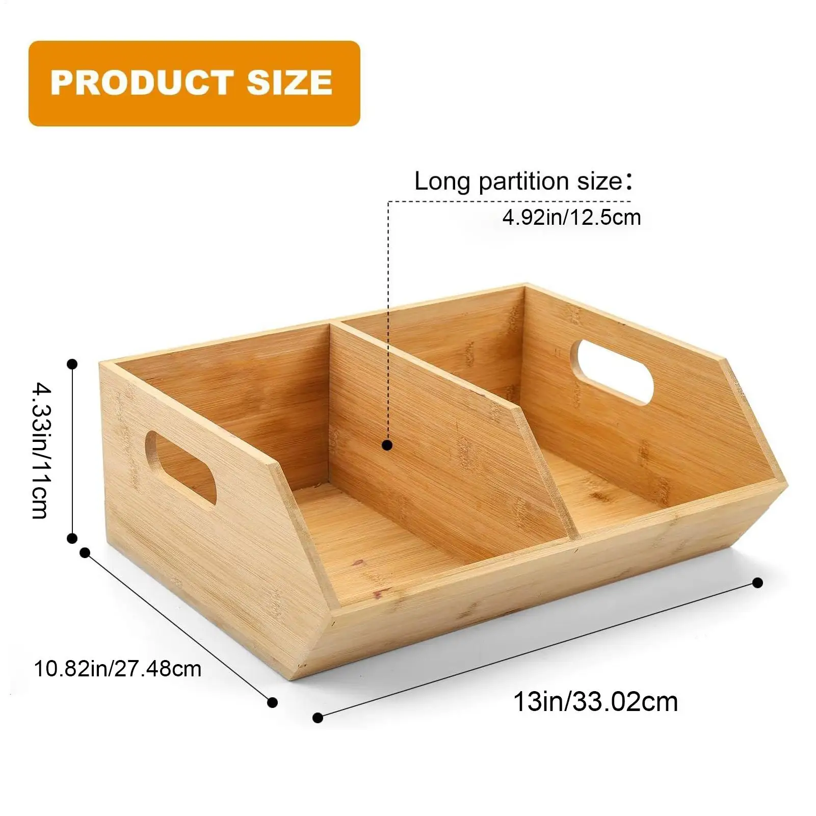 Pantry Organizer Wooden Organizer Stackable Storage Pantry Bins for Kitchen Bathroom Food Snack Potato Onion Home view 6