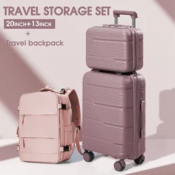 Travel Suitcase set 3 Piece Rolling Carry on Luggage Set Women Men Trolley Case Backpack Boarding Cabin Suitcase Wheels 20 24''