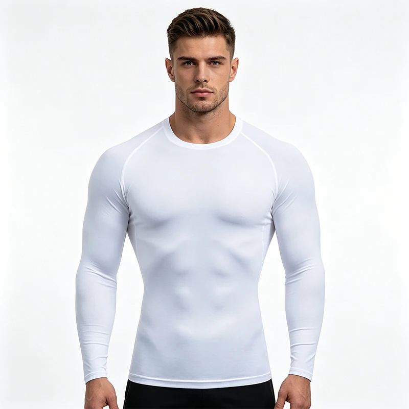 Tight Men Sport T-shirt Quick Dry Bodybuilding Running Shirt Long Sleeve Compression Top Gym T Shirt Men Fitness Rashgard