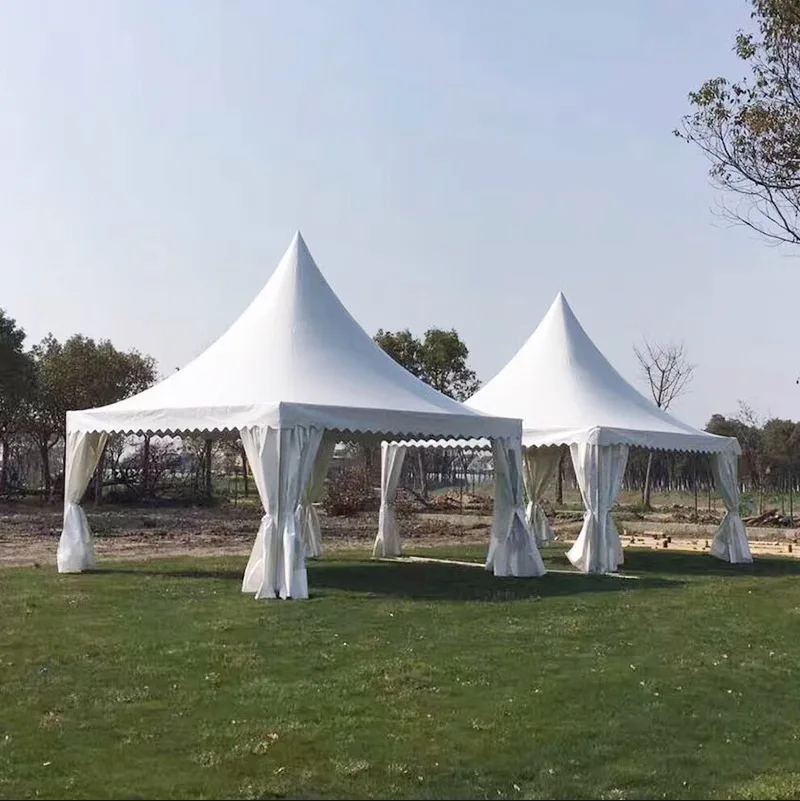 Outdoor Pointed Tent European Style Tent Wedding Photography White Tent Exhibition Event Advertising Tent Car Show Tent