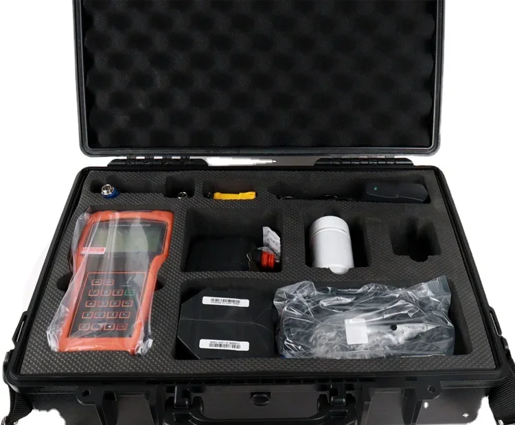 Rs485 Modbus 4-20ma حمض الجذب الكحول زيت البيرة مياه البحر الصرف الصحي المحمولة المشبك على مقياس الجريان بالموجات فوق الصوتية تدفق متر #3