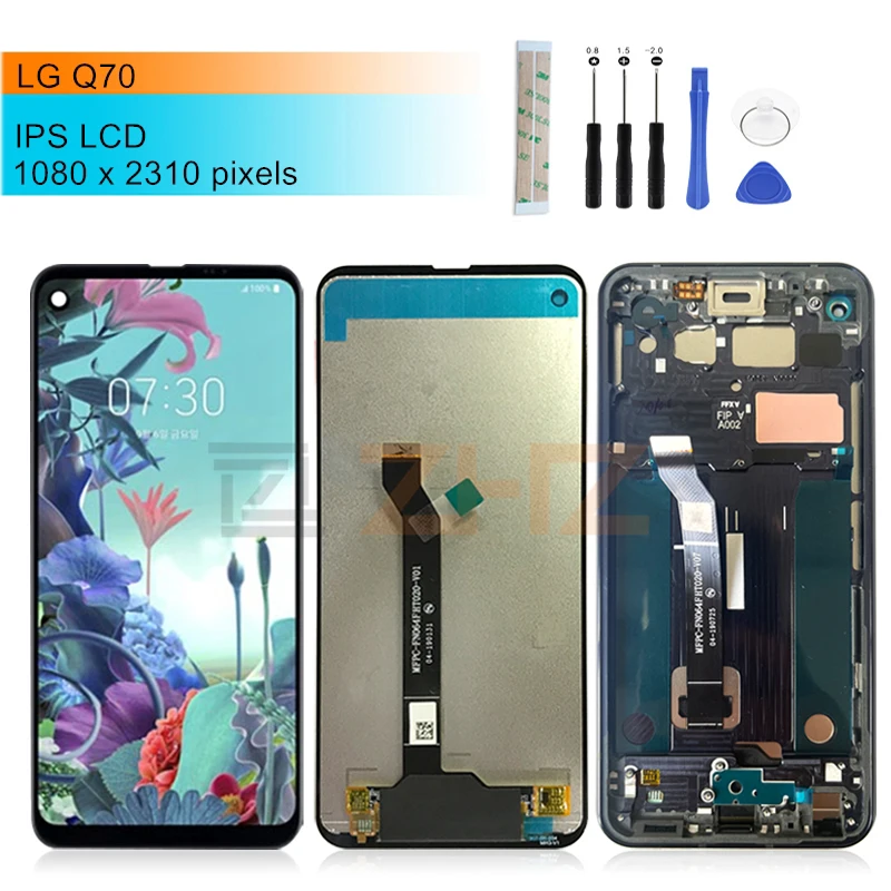 For LG Q70 LCD Display Touch Screen Digitizer Assembly LMQ620 Display With Frame Replacement Repair Parts 6.4\