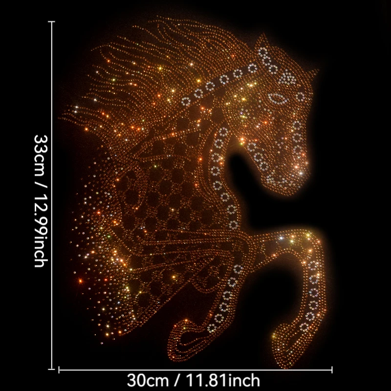 

High-quality rhinestone rhinestone horse pattern ironed on sweaters, T-shirts, hoodies, denim jackets and clothing accessories