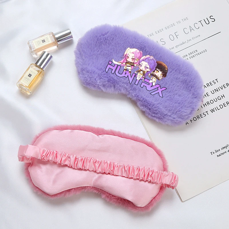 

Kpop Demon Hunters Sleeping Mask Sleeping Blindfold Soft Eye Masks Eye Cover Plush Mask Eyepatch Nap Health Eye Cover Gift