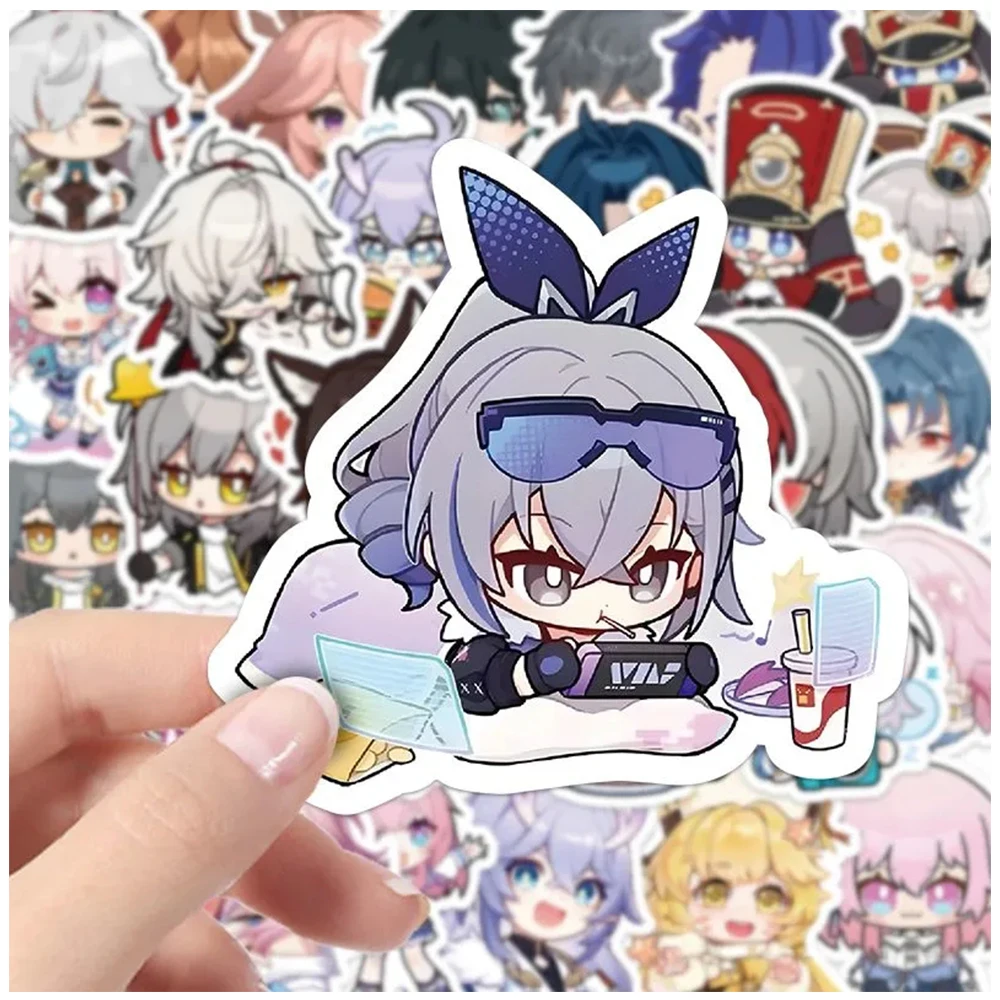 10/30/50pcs Cute Anime Honkai Star Rail Stickers Game Cartoon Decal Waterproof Decorative Skateboard Diary Laptop Kawaii Sticker