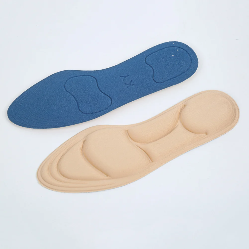 

Sponge Exercise Insoles Apricot Shock-Absorbing Breathable 5D Design Comfortable Massage Insert Pad Absorption Cushioning