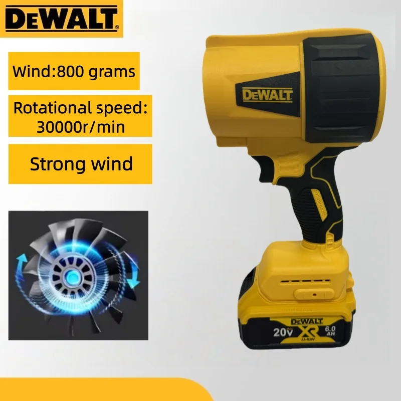 

DEWALT 20V Recarchargeable 30000RPM Brushless Cordless Turbo Fan Handheld Dryer Violent Dust Blowing Tool